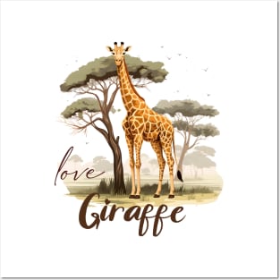 Lovely Giraffe Posters and Art